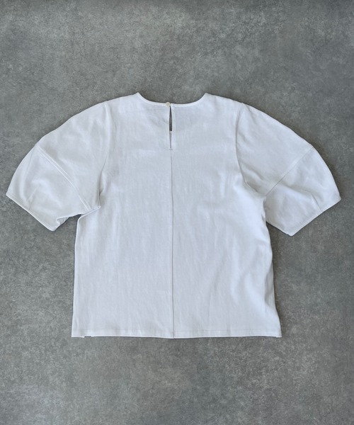 ReNorm(リノーム)の「ボリュームスリーブカットプルオーバー(Tシャツ/カットソー・レディース・ホワイト/ブラック/ネイビー×ホワイト・フリー)」の10枚目の写真