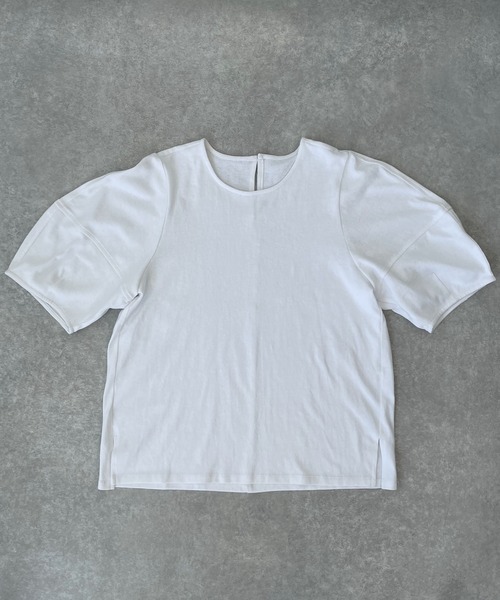 ReNorm(リノーム)の「ボリュームスリーブカットプルオーバー(Tシャツ/カットソー・レディース・ホワイト/ブラック/ネイビー×ホワイト・フリー)」の13枚目の写真