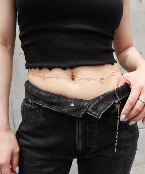 FIG&VIPER(フィグアンドバイパー)の「ハートボディーチェーン(ネックレス・レディース・シルバー/ゴールド・FREE)」の2枚目の写真