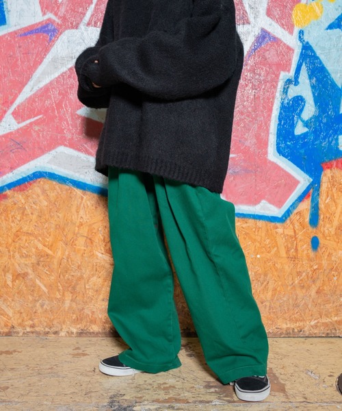 WEGO（ウィゴー）の「WEGO/【セットアップ対応商品】スケーターパンツ（チノパンツ・メンズ・ナチュラル/ダークグリーン/インディゴブルー/ブラック/ライトインディゴブルー・LARGE/SMALL/MEDIUM）」の9枚目の写真