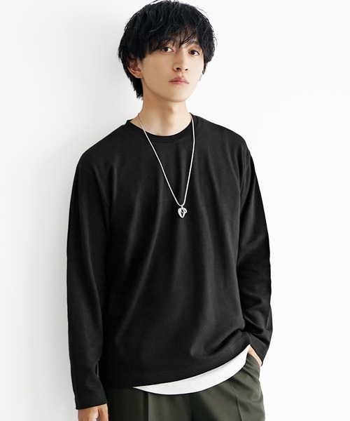 MinoriTY(マイノリティ)の「【MinoriTY】プレミアムコットンボックスシルエット半袖Tシャツ メンズ(Tシャツ/カットソー・メンズ・ブラック/オフホワイト/グレイッシュベージュ/キナリ/チャコールグレー/ホワイト/ブルー/ライトカーキ/スミクロ/ベージュ系1/ブラック系1/ホワイト系1/カーキ系1/ブラック系2・M/L/S)」の8枚目の写真