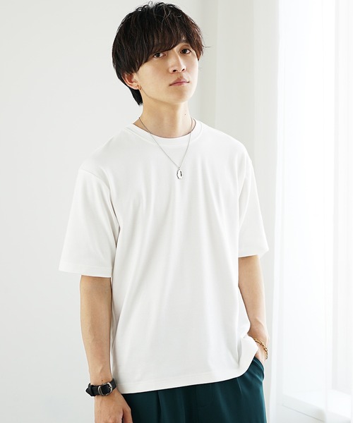 MinoriTY(マイノリティ)の「【MinoriTY】プレミアムコットンボックスシルエット半袖Tシャツ メンズ(Tシャツ/カットソー・メンズ・ブラック/オフホワイト/グレイッシュベージュ/キナリ/チャコールグレー/ホワイト/ブルー/ライトカーキ/スミクロ/ベージュ系1/ブラック系1/ホワイト系1/カーキ系1/ブラック系2・M/L/S)」の15枚目の写真