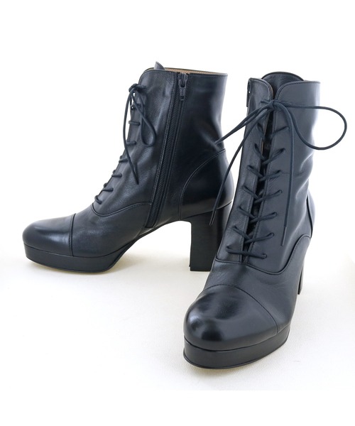 あしながおじさん(アシナガオジサン)の「【WEB限定カラー】ストームレースアップブーツ -3710357(ブーツ・レディース・ブラック/ダークブラウン/ブラウン系その他/グレイッシュベージュ/ブラックミックス・22.5cm/23.0cm/23.5cm/24.0cm/24.5cm)」の10枚目の写真