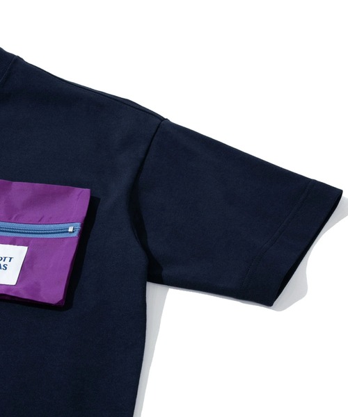 PARROTT CANVAS（パロットキャンバス）の「PARROTT CANVAS/パロットキャンバス　Xtra Heavy Zip Pocket Tee【GSC別注】（Tシャツ/カットソー・メンズ・ネイビー/ナチュラル・MEDIUM/LARGE/X-LARGE）」の10枚目の写真