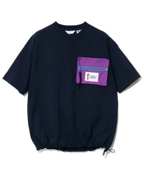 PARROTT CANVAS（パロットキャンバス）の「PARROTT CANVAS/パロットキャンバス　Xtra Heavy Zip Pocket Tee【GSC別注】（Tシャツ/カットソー・メンズ・ネイビー/ナチュラル・MEDIUM/LARGE/X-LARGE）」の8枚目の写真