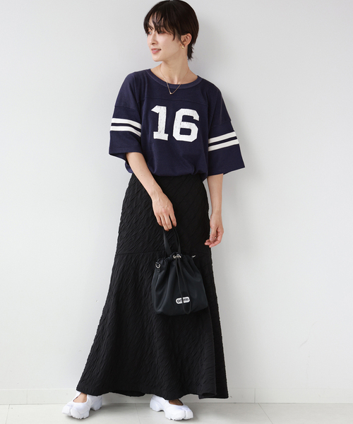 JOURNAL STANDARD relume(ジャーナルスタンダード レリューム)の「【MASON/メイソン】FOOTBALL S/S TEE:カットソー(Tシャツ/カットソー・レディース・ネイビー/ボルドー・FREE)」の7枚目の写真