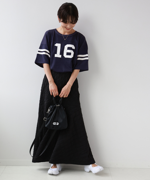 JOURNAL STANDARD relume(ジャーナルスタンダード レリューム)の「【MASON/メイソン】FOOTBALL S/S TEE:カットソー(Tシャツ/カットソー・レディース・ネイビー/ボルドー・FREE)」の8枚目の写真