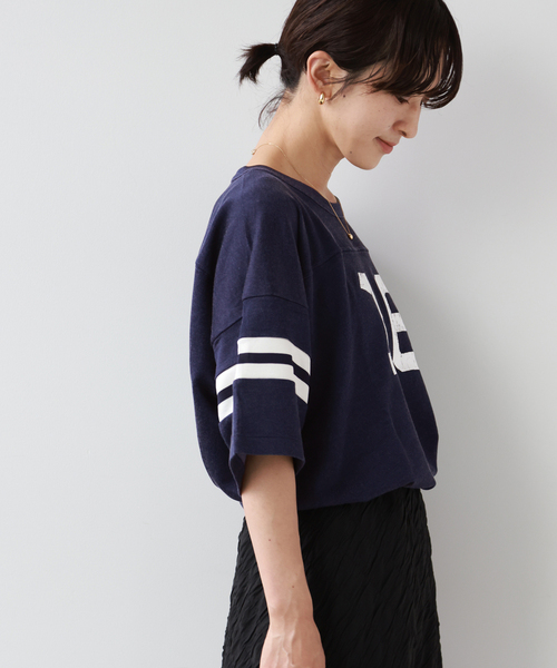 JOURNAL STANDARD relume(ジャーナルスタンダード レリューム)の「【MASON/メイソン】FOOTBALL S/S TEE:カットソー(Tシャツ/カットソー・レディース・ネイビー/ボルドー・FREE)」の13枚目の写真