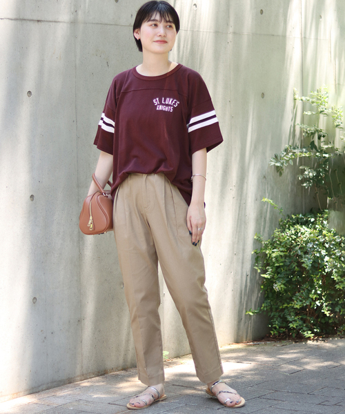JOURNAL STANDARD relume(ジャーナルスタンダード レリューム)の「【MASON/メイソン】FOOTBALL S/S TEE:カットソー(Tシャツ/カットソー・レディース・ネイビー/ボルドー・FREE)」の18枚目の写真