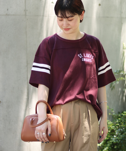 JOURNAL STANDARD relume(ジャーナルスタンダード レリューム)の「【MASON/メイソン】FOOTBALL S/S TEE:カットソー(Tシャツ/カットソー・レディース・ネイビー/ボルドー・FREE)」の21枚目の写真