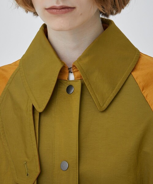 CITY TOKYO（シティトウキョウ）の「バイカラーロングコート（ステンカラーコート・レディース・カーキ/ブルー・1/2）」の7枚目の写真