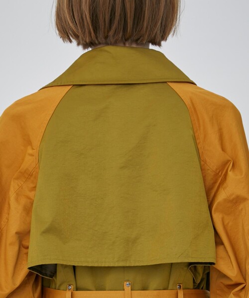 CITY TOKYO（シティトウキョウ）の「バイカラーロングコート（ステンカラーコート・レディース・カーキ/ブルー・1/2）」の13枚目の写真