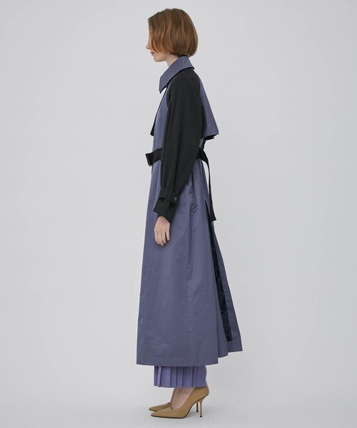 CITY TOKYO（シティトウキョウ）の「バイカラーロングコート（ステンカラーコート・レディース・カーキ/ブルー・1/2）」の19枚目の写真
