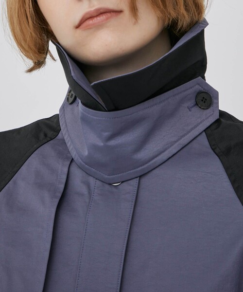 CITY TOKYO（シティトウキョウ）の「バイカラーロングコート（ステンカラーコート・レディース・カーキ/ブルー・1/2）」の22枚目の写真