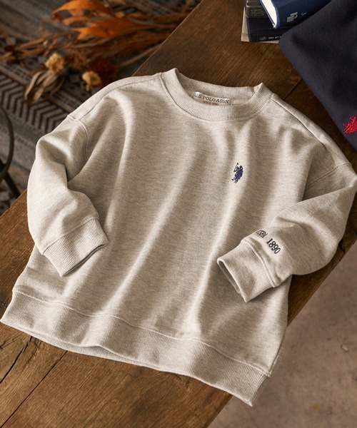 U.S. POLO ASSN.（ユーエスポロアッスン）の「【KIDS】【U.S. POLO ASSN/ユーエスポロアッスン】ワンポイント刺繍クルーネックスウェット（スウェット・キッズ・ネイビー/グレー・100/150/140/120）」の15枚目の写真