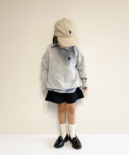 U.S. POLO ASSN.（ユーエスポロアッスン）の「【KIDS】【U.S. POLO ASSN/ユーエスポロアッスン】ワンポイント刺繍クルーネックスウェット（スウェット・キッズ・ネイビー/グレー・100/150/140/120）」の11枚目の写真