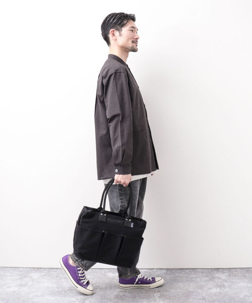 VegieBAG（ベジバッグ）の「【VegieBAG/ベジバッグ】別注FLAP TOTE LARGE 厚手キャンバス 16oz 肩掛け（トートバッグ・メンズ・ブラック・FREE）」の19枚目の写真