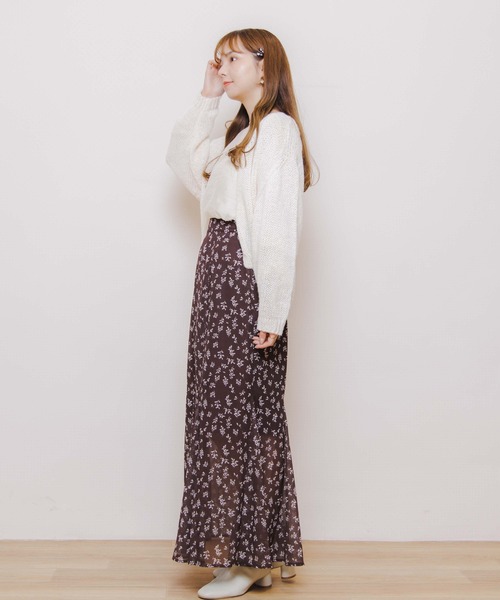 flower（フラワー）の「メランジニットカーディガン（カーディガン/ボレロ・レディース・ベージュ/アイボリー・FREE）」の11枚目の写真