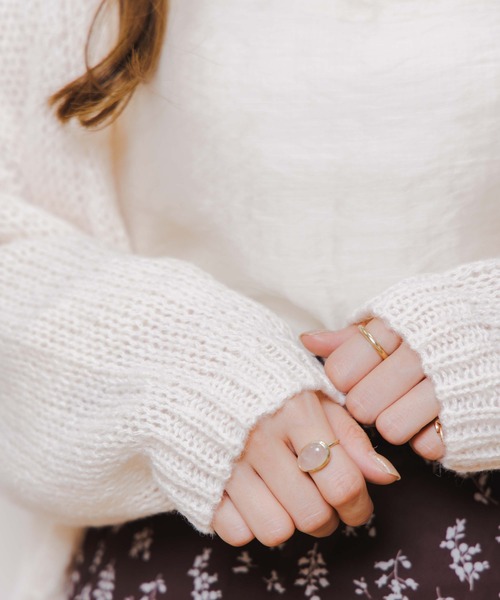 flower（フラワー）の「メランジニットカーディガン（カーディガン/ボレロ・レディース・ベージュ/アイボリー・FREE）」の6枚目の写真