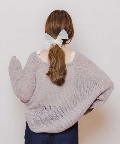 flower（フラワー）の「メランジニットカーディガン（カーディガン/ボレロ・レディース・ベージュ/アイボリー・FREE）」の19枚目の写真
