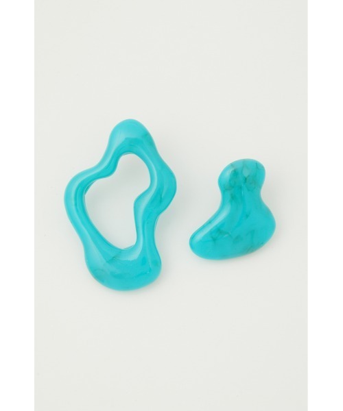 AZUL by moussy（アズールバイマウジー）の「ASYMMETRY ACRYL PIERCINGS/アシンメトリーアクリルピアス（ピアス（両耳用）・レディース・ブラウン/ターコイズブルー/イエロー・FREE）」の13枚目の写真