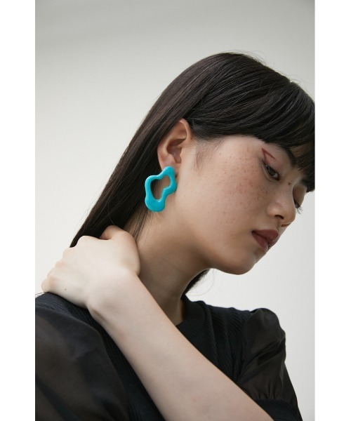 AZUL by moussy（アズールバイマウジー）の「ASYMMETRY ACRYL PIERCINGS/アシンメトリーアクリルピアス（ピアス（両耳用）・レディース・ブラウン/ターコイズブルー/イエロー・FREE）」の19枚目の写真