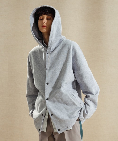 ADAM ET ROPE'(アダムエロペ)の「【WEB限定】《新色追加》ビック ルーズ スウェット マリンパーカー / スナップ フーディー / ユニセックス(パーカー・メンズ・ライトグレー/ブラック/ピンク/イエロー系その他・M/L)」の3枚目の写真