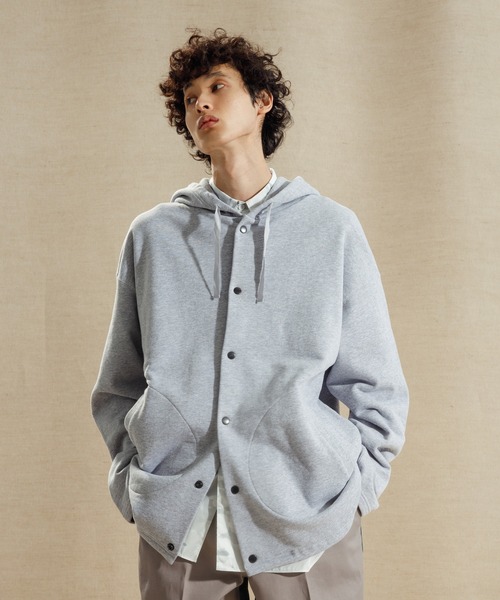 ADAM ET ROPE'(アダムエロペ)の「【WEB限定】《新色追加》ビック ルーズ スウェット マリンパーカー / スナップ フーディー / ユニセックス(パーカー・メンズ・ライトグレー/ブラック/ピンク/イエロー系その他・M/L)」の18枚目の写真