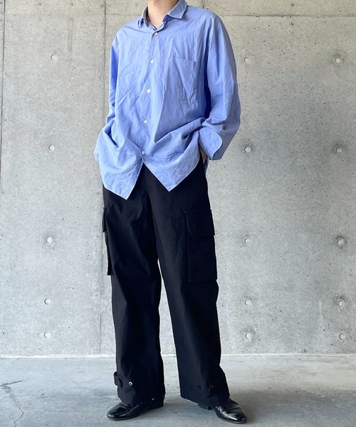 y/m by れぽすけ（イムバイレポスケ）の「ワイドミリタリーパンツ（カーゴパンツ・メンズ・ブラック/カーキ・MEDIUM/LARGE）」の8枚目の写真