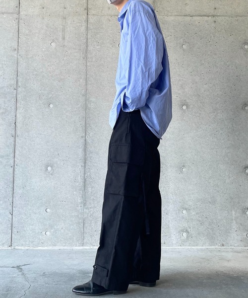 y/m by れぽすけ（イムバイレポスケ）の「ワイドミリタリーパンツ（カーゴパンツ・メンズ・ブラック/カーキ・MEDIUM/LARGE）」の10枚目の写真