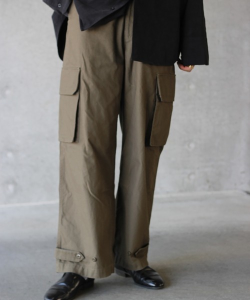 y/m by れぽすけ（イムバイレポスケ）の「ワイドミリタリーパンツ（カーゴパンツ・メンズ・ブラック/カーキ・MEDIUM/LARGE）」の16枚目の写真