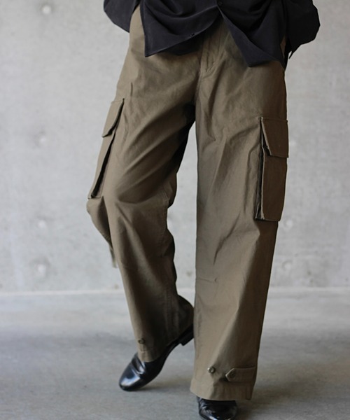y/m by れぽすけ（イムバイレポスケ）の「ワイドミリタリーパンツ（カーゴパンツ・メンズ・ブラック/カーキ・MEDIUM/LARGE）」の17枚目の写真