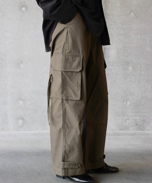 y/m by れぽすけ（イムバイレポスケ）の「ワイドミリタリーパンツ（カーゴパンツ・メンズ・ブラック/カーキ・MEDIUM/LARGE）」の20枚目の写真
