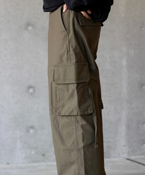 y/m by れぽすけ（イムバイレポスケ）の「ワイドミリタリーパンツ（カーゴパンツ・メンズ・ブラック/カーキ・MEDIUM/LARGE）」の22枚目の写真