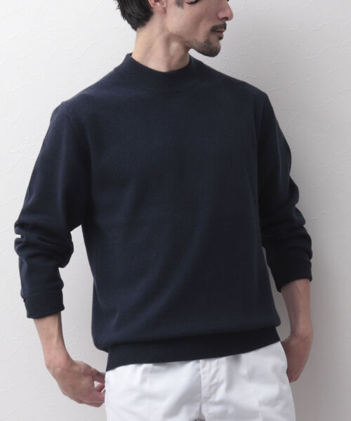 NOLLEY'S goodman(ノーリーズグッドマン)の「プレミアムカシミヤ モックネックニット(ニット/セーター・メンズ・ネイビー/グレー/ピンク/グリーン・M/L)」の3枚目の写真