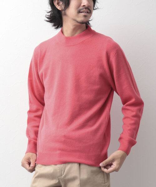 NOLLEY'S goodman(ノーリーズグッドマン)の「プレミアムカシミヤ モックネックニット(ニット/セーター・メンズ・ネイビー/グレー/ピンク/グリーン・M/L)」の4枚目の写真