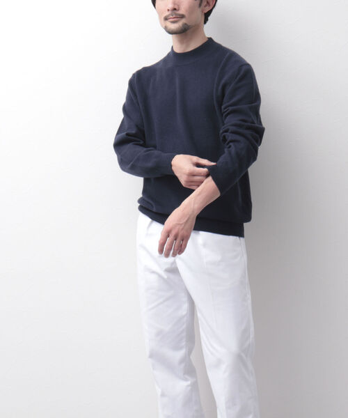 NOLLEY'S goodman(ノーリーズグッドマン)の「プレミアムカシミヤ モックネックニット(ニット/セーター・メンズ・ネイビー/グレー/ピンク/グリーン・M/L)」の17枚目の写真