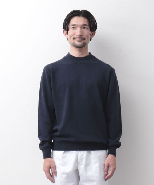 NOLLEY'S goodman(ノーリーズグッドマン)の「プレミアムカシミヤ モックネックニット(ニット/セーター・メンズ・ネイビー/グレー/ピンク/グリーン・M/L)」の14枚目の写真