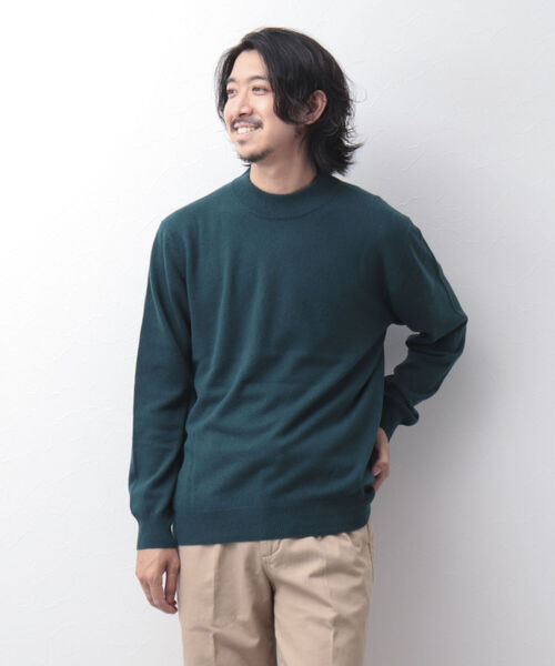NOLLEY'S goodman(ノーリーズグッドマン)の「プレミアムカシミヤ モックネックニット(ニット/セーター・メンズ・ネイビー/グレー/ピンク/グリーン・M/L)」の18枚目の写真