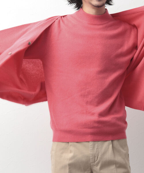 NOLLEY'S goodman(ノーリーズグッドマン)の「プレミアムカシミヤ モックネックニット(ニット/セーター・メンズ・ネイビー/グレー/ピンク/グリーン・M/L)」の6枚目の写真