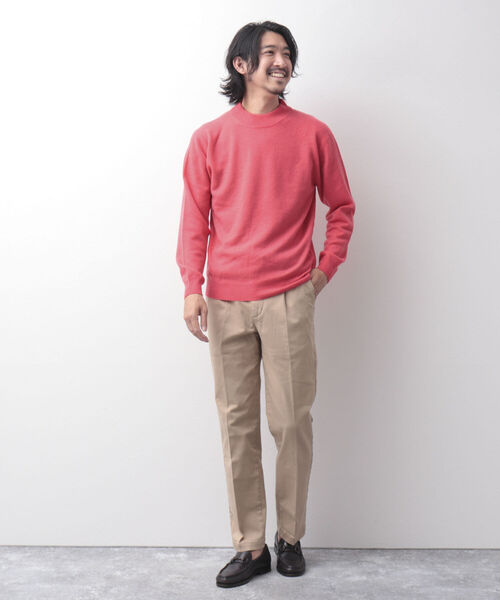 NOLLEY'S goodman(ノーリーズグッドマン)の「プレミアムカシミヤ モックネックニット(ニット/セーター・メンズ・ネイビー/グレー/ピンク/グリーン・M/L)」の12枚目の写真