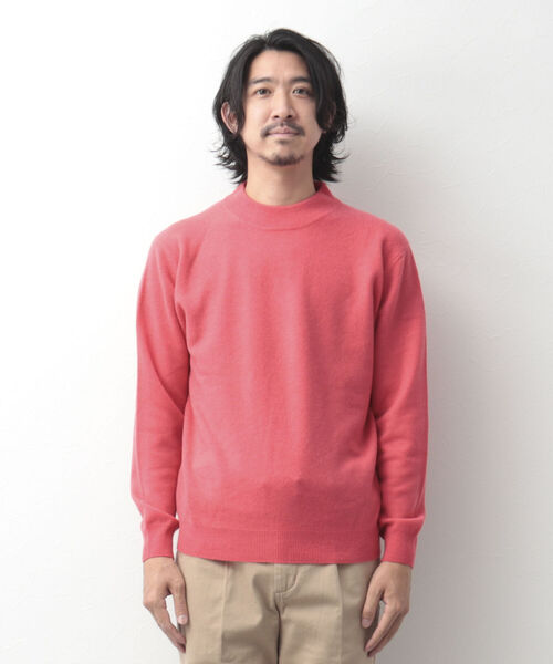 NOLLEY'S goodman(ノーリーズグッドマン)の「プレミアムカシミヤ モックネックニット(ニット/セーター・メンズ・ネイビー/グレー/ピンク/グリーン・M/L)」の9枚目の写真