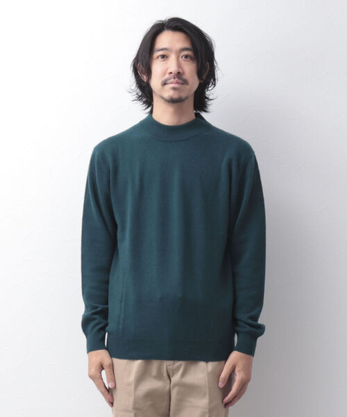 NOLLEY'S goodman(ノーリーズグッドマン)の「プレミアムカシミヤ モックネックニット(ニット/セーター・メンズ・ネイビー/グレー/ピンク/グリーン・M/L)」の16枚目の写真