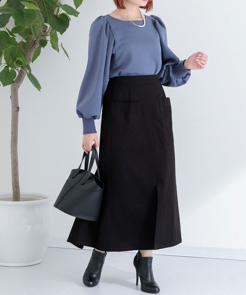 malla(マーラ)の「malla スノーツイルバックフレアスカート(スカート・レディース・ブラック/キャメル・FREE)」の7枚目の写真