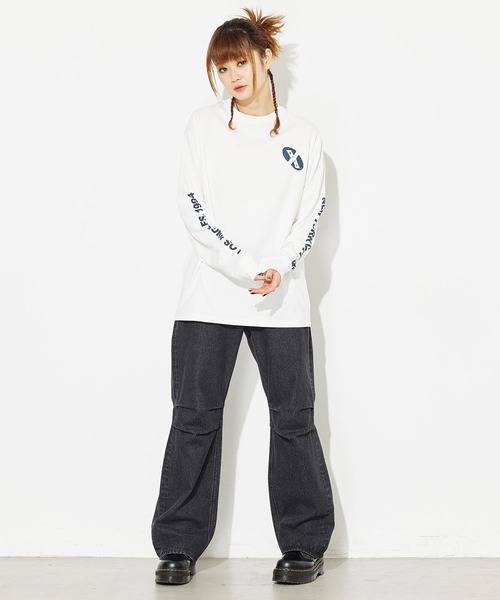 X-girl(エックスガール)の「GRADATION LOGO L/S TEE(Tシャツ/カットソー・レディース・ホワイト/ダークグリーン/ブラック・XL/L/S/M)」の4枚目の写真