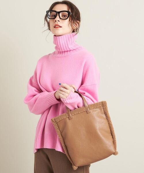 BEAUTY&YOUTH UNITED ARROWS（ビューティーアンドユースユナイテッドアローズ）の「フェイクレザー×ボア リバーシブルトートバッグ -4WAY-（ショルダーバッグ・レディース・オフホワイト/ブラック/ブラウン・FREE）」の22枚目の写真