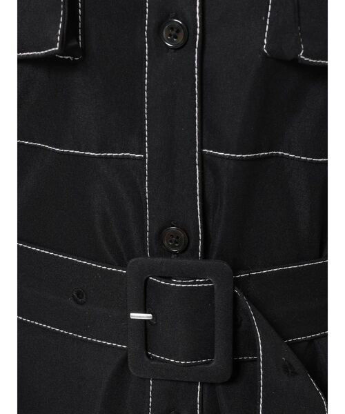 jouetie（ジュエティ）の「カラーステッチミリタリーティアードワンピース（ワンピース・レディース・ブラック/ベージュ/ピンク/ブルー・MEDIUM）」の17枚目の写真