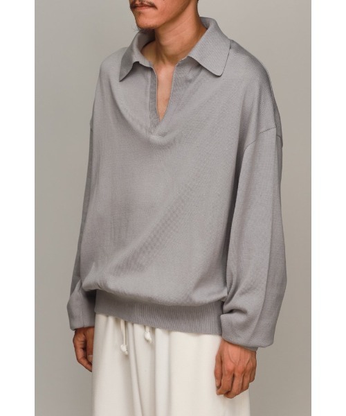 LOCALINA(ロカリナ)の「knit skipper L/S(ニット/セーター・メンズ・ホワイト/グレー・FREE)」の13枚目の写真