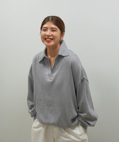 LOCALINA(ロカリナ)の「knit skipper L/S(ニット/セーター・メンズ・ホワイト/グレー・FREE)」の12枚目の写真