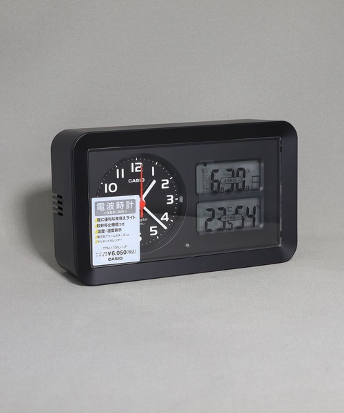CASIO（カシオ）の「電波目覚まし時計 / TTM-170NJ-1JF（置時計・メンズ・ブラック・FREE）」の3枚目の写真